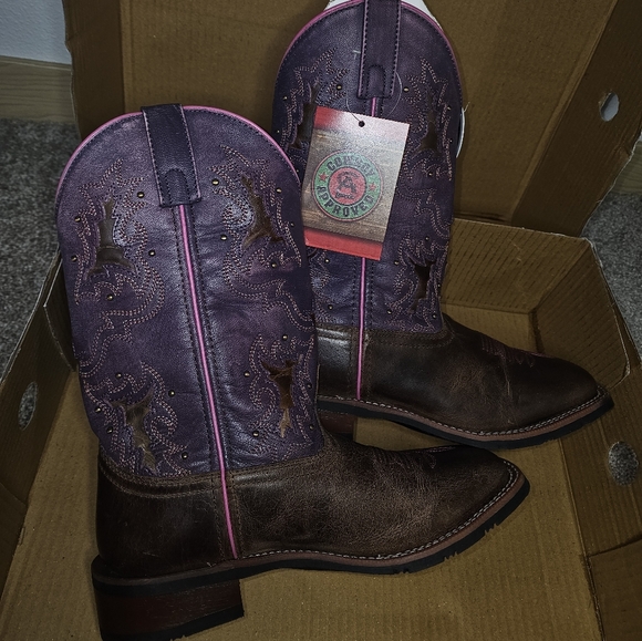 Laredo Purple and Brown Women's Western Boots - Picture 14 of 14